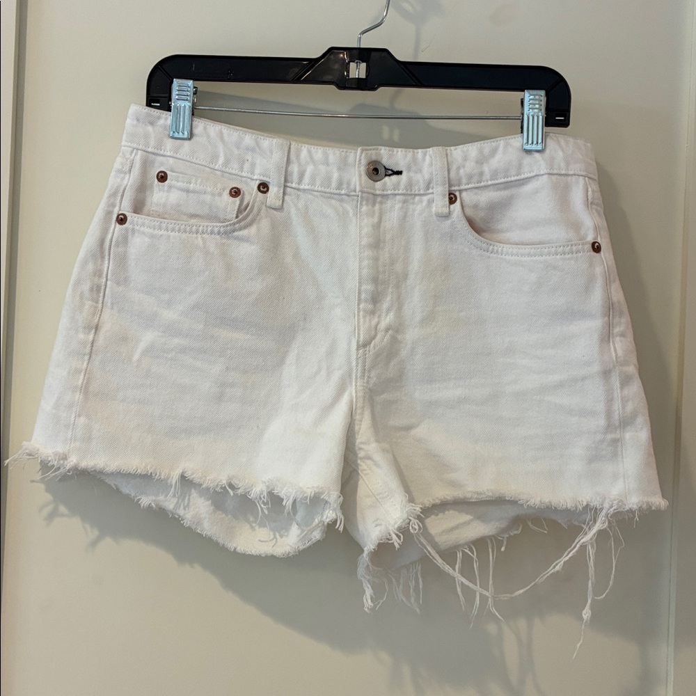 Rag & Bone White Denim Shorts